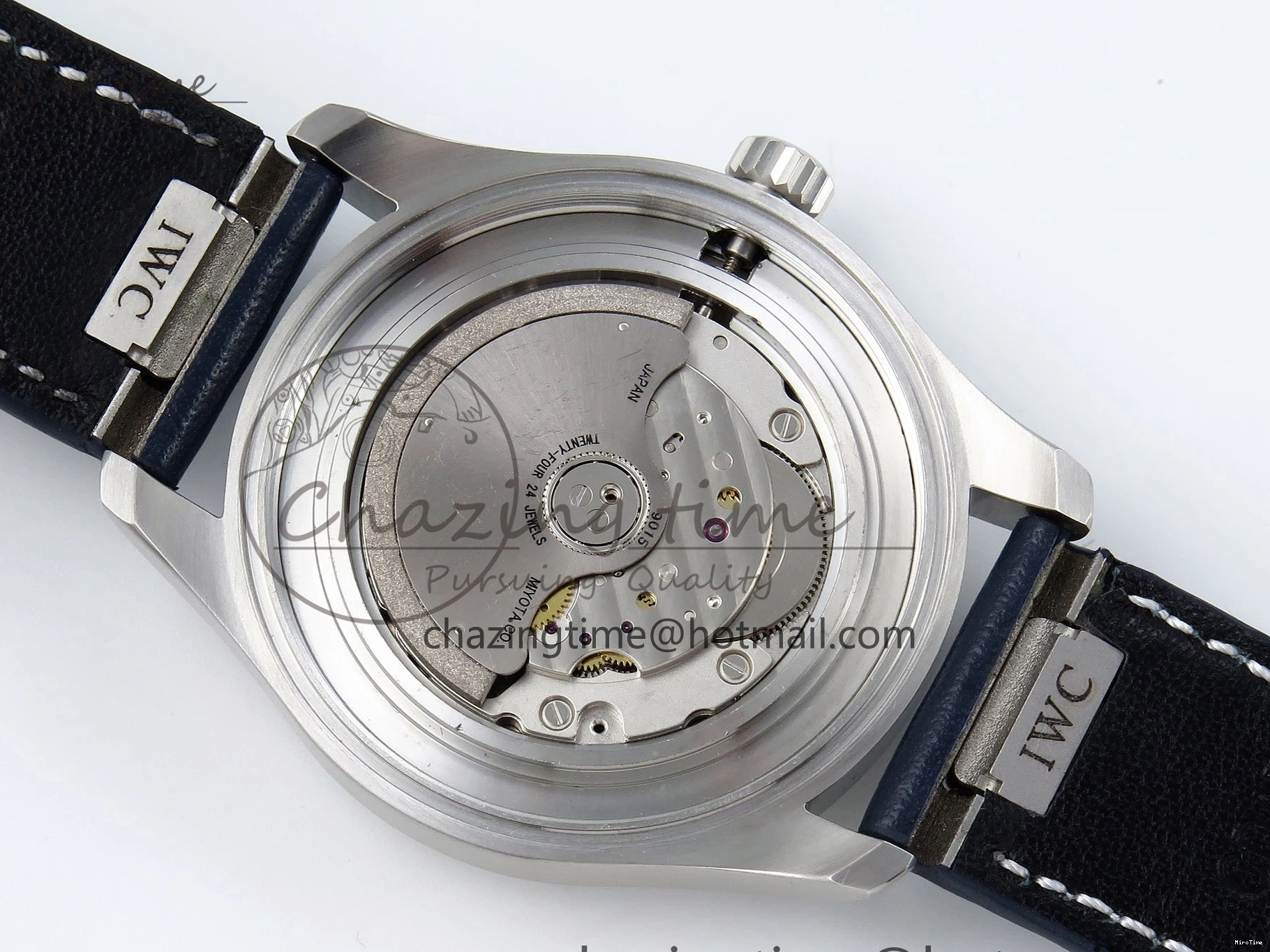 MIROTIME 0401 DailyWear Pilot Mark XX BLSF 1:1 Best Edition Blue Dial on Blue Leather Strap MIYOTA 7022